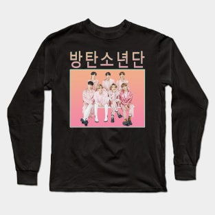 bts retro vintage style Long Sleeve T-Shirt